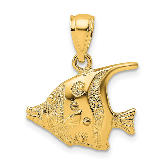 10K Yellow Gold Polished Fish Charm