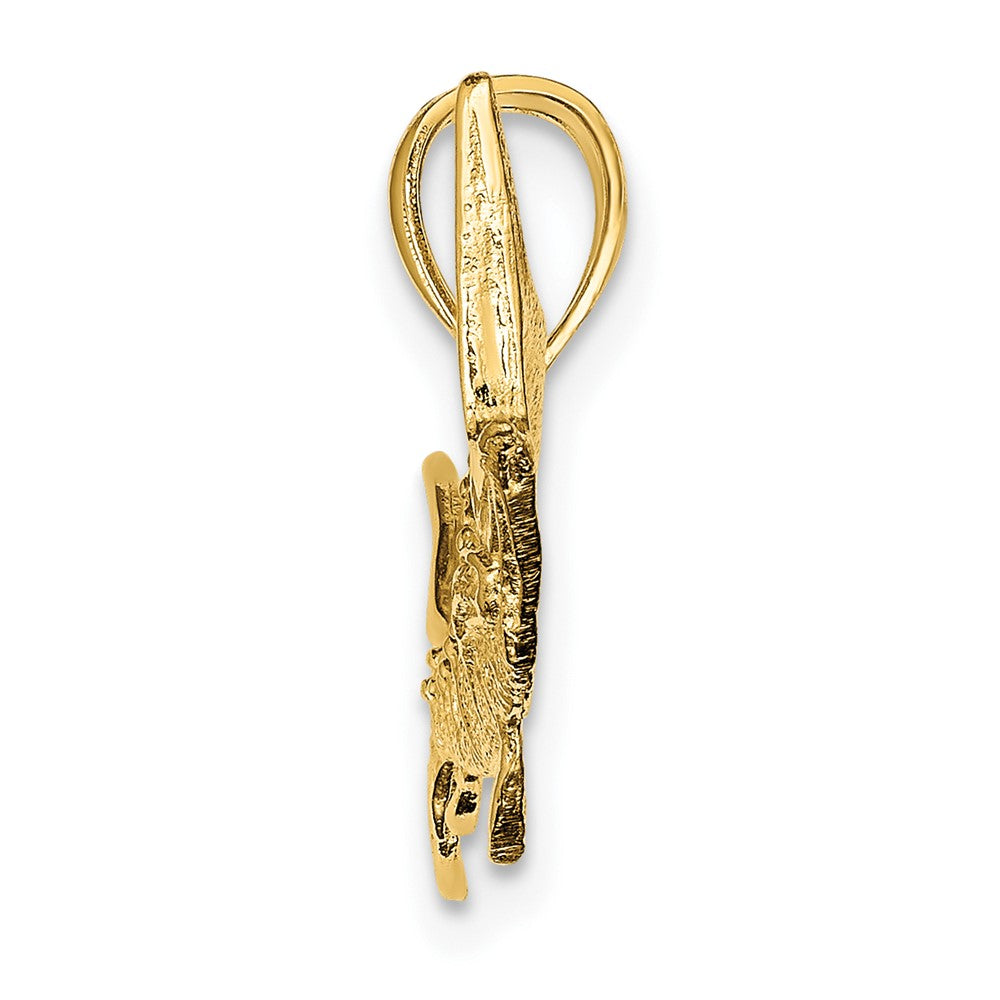 10K Yellow Gold 10K 2-D Textured Marlin Fish Charm