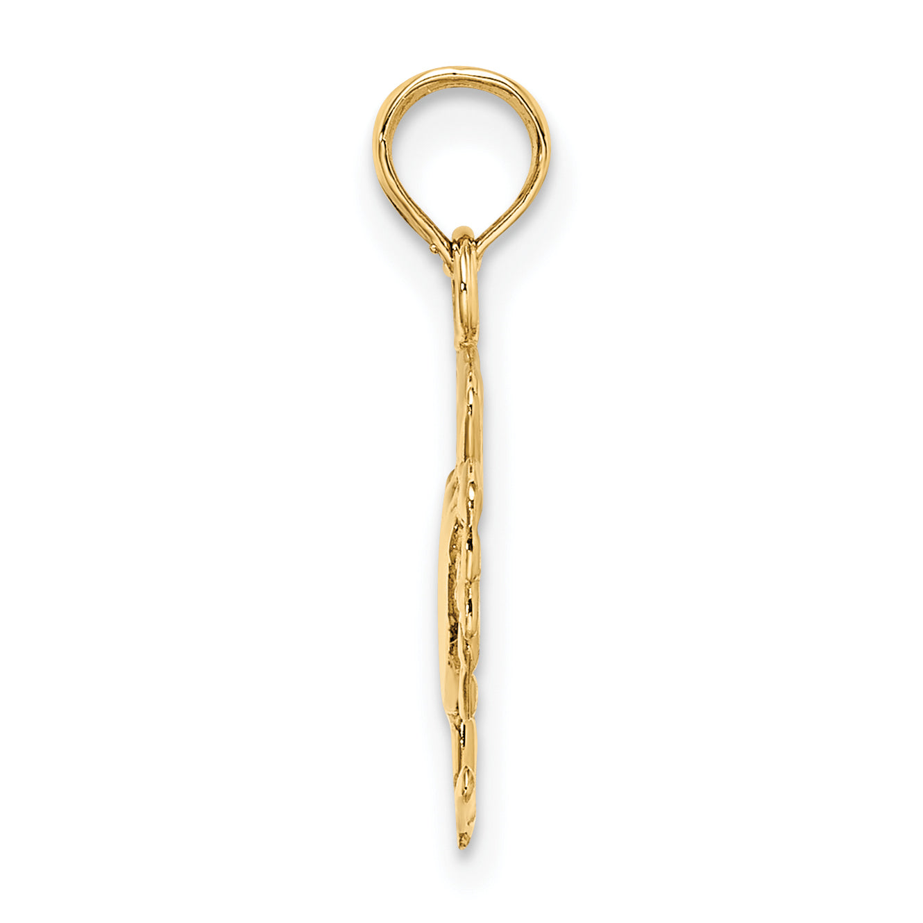 10K Yellow Gold 10K 2-D Polished Crab Charm