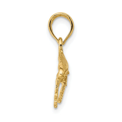 10K Yellow Gold 10K 2-D Whale Charm