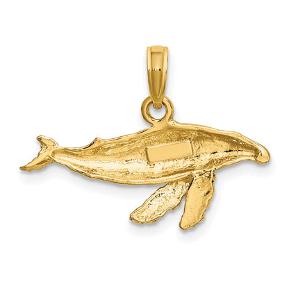 10K Yellow Gold 10K 2-D Whale Charm