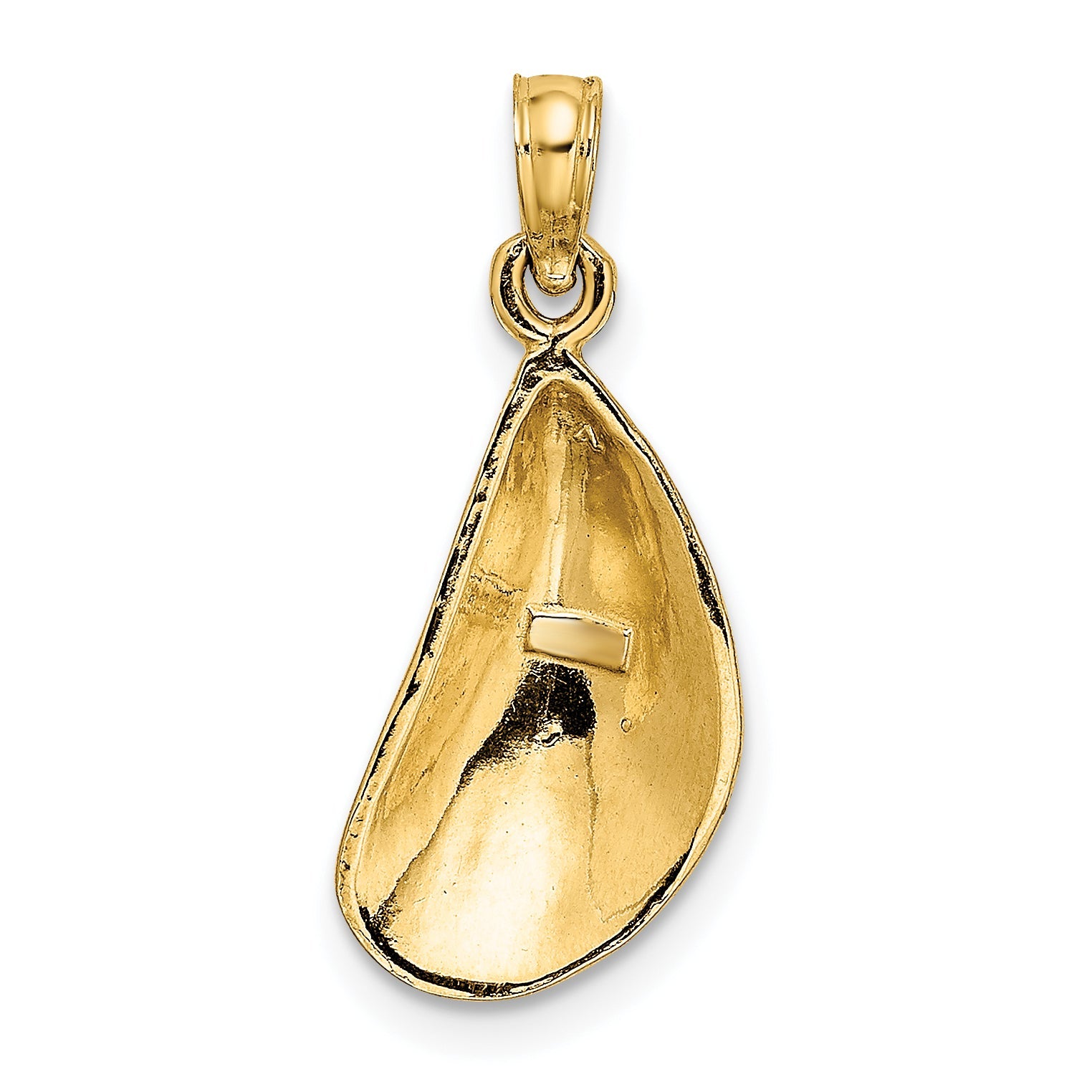 10K Yellow Gold 10K 2-D Polished Mussel Shell Charm