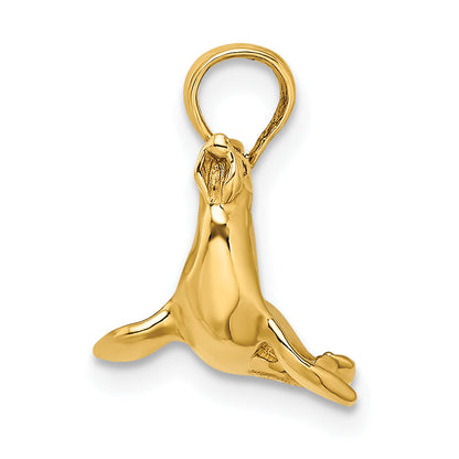 10K Yellow Gold 10K 3-D Polished Seal Charm