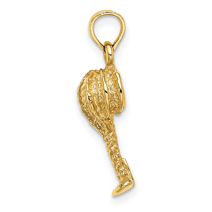 10K Yellow Gold 10K 2-D Palm Tree W/ Coconuts Charm