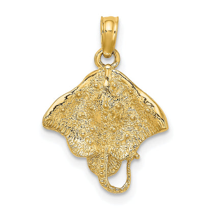 10K Yellow Gold 10K 2-D Stingray Charm