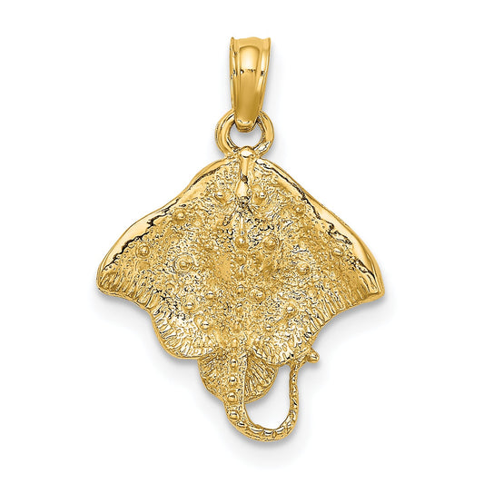 10K Yellow Gold 10K 2-D Stingray Charm