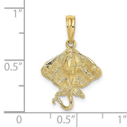 10K Yellow Gold 10K 2-D Stingray Charm