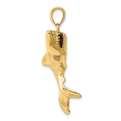 10K Yellow Gold 10K 3-D Polished Shark Charm