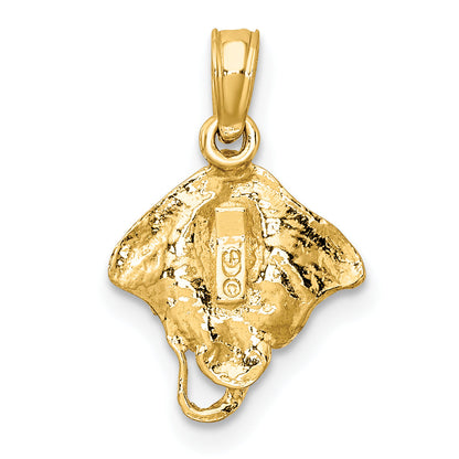 10K Yellow Gold 10K 2-D Stingray Charm