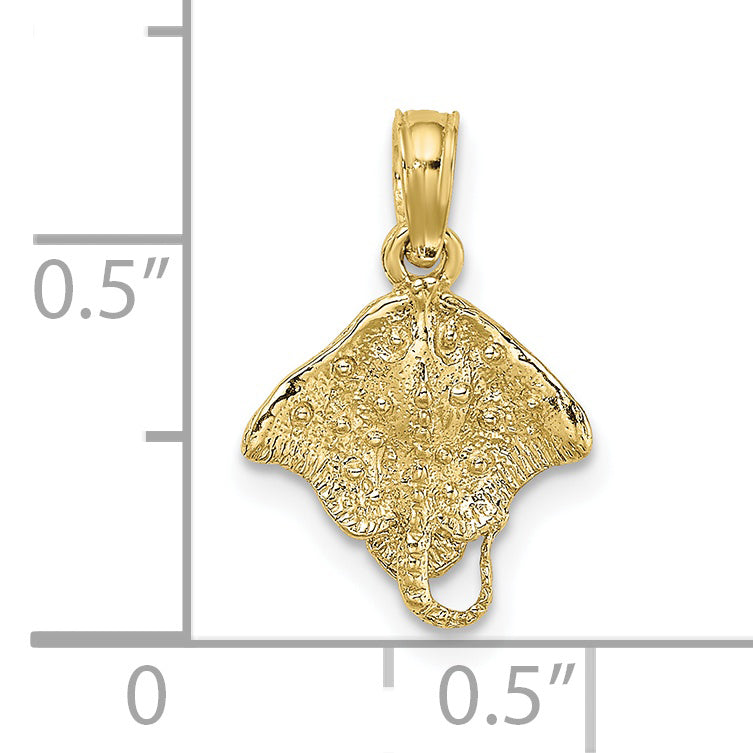 10K Yellow Gold 10K 2-D Stingray Charm