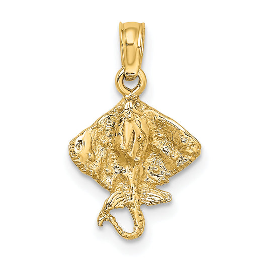 10K Yellow Gold 10K Stingray Charm