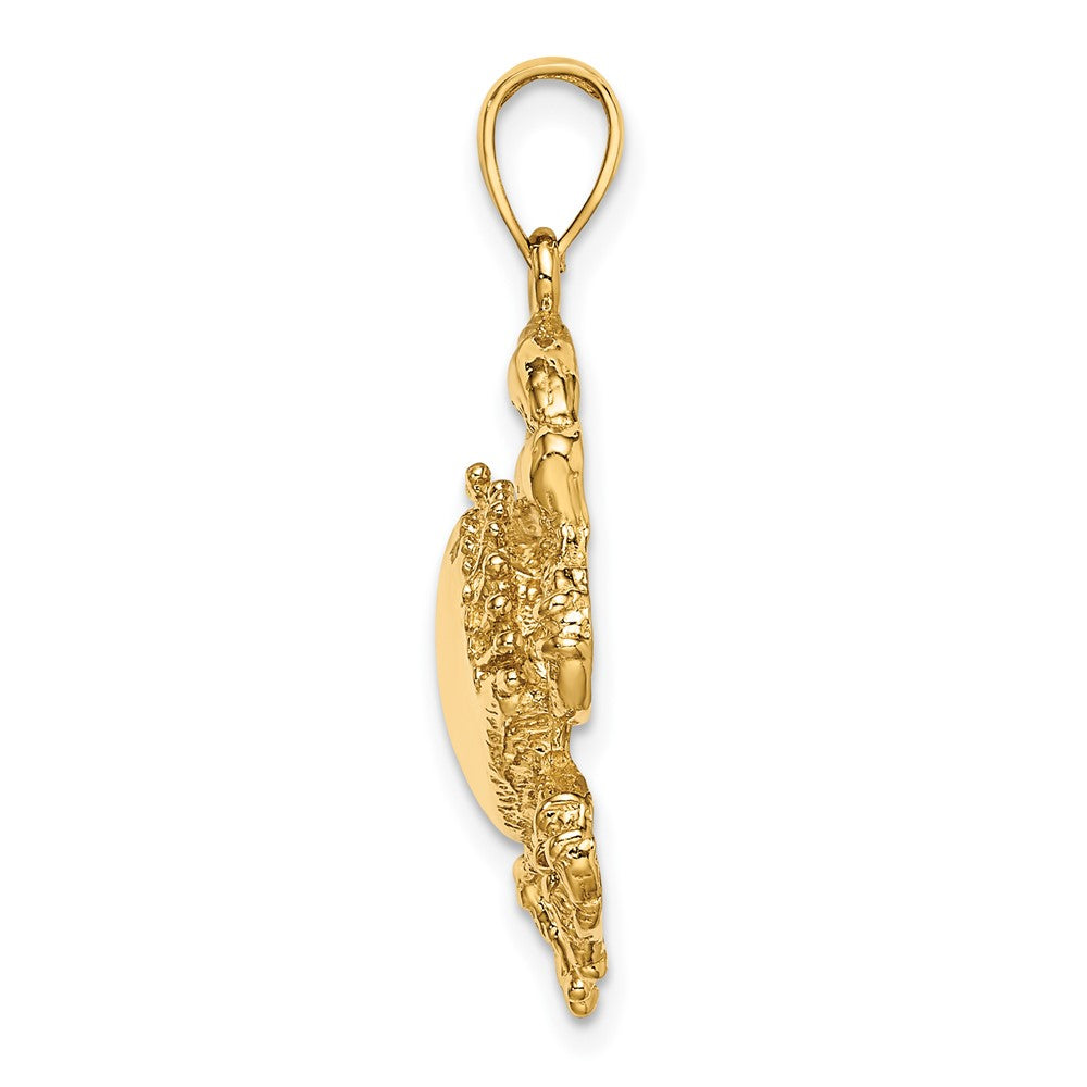 10K Yellow Gold 10K 2-D Crab Charm