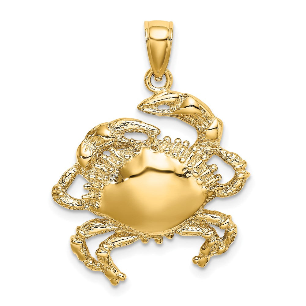 10K Yellow Gold 10K 2-D Crab Charm
