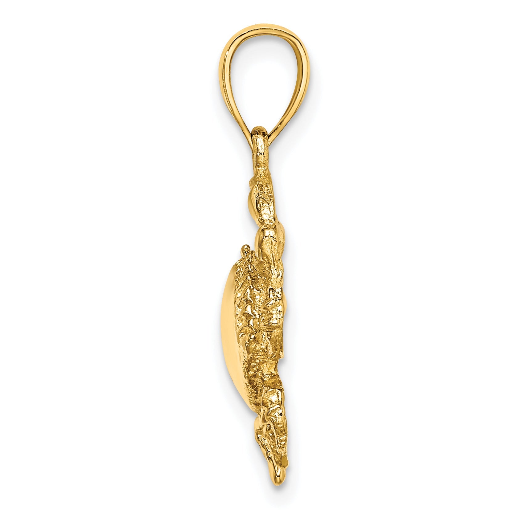 10K Yellow Gold 10K 2-D Crab Charm