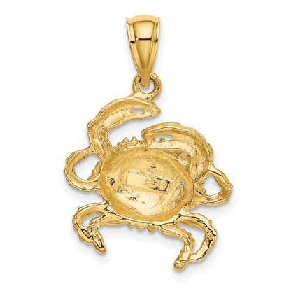 10K Yellow Gold 10K 2-D Crab Charm