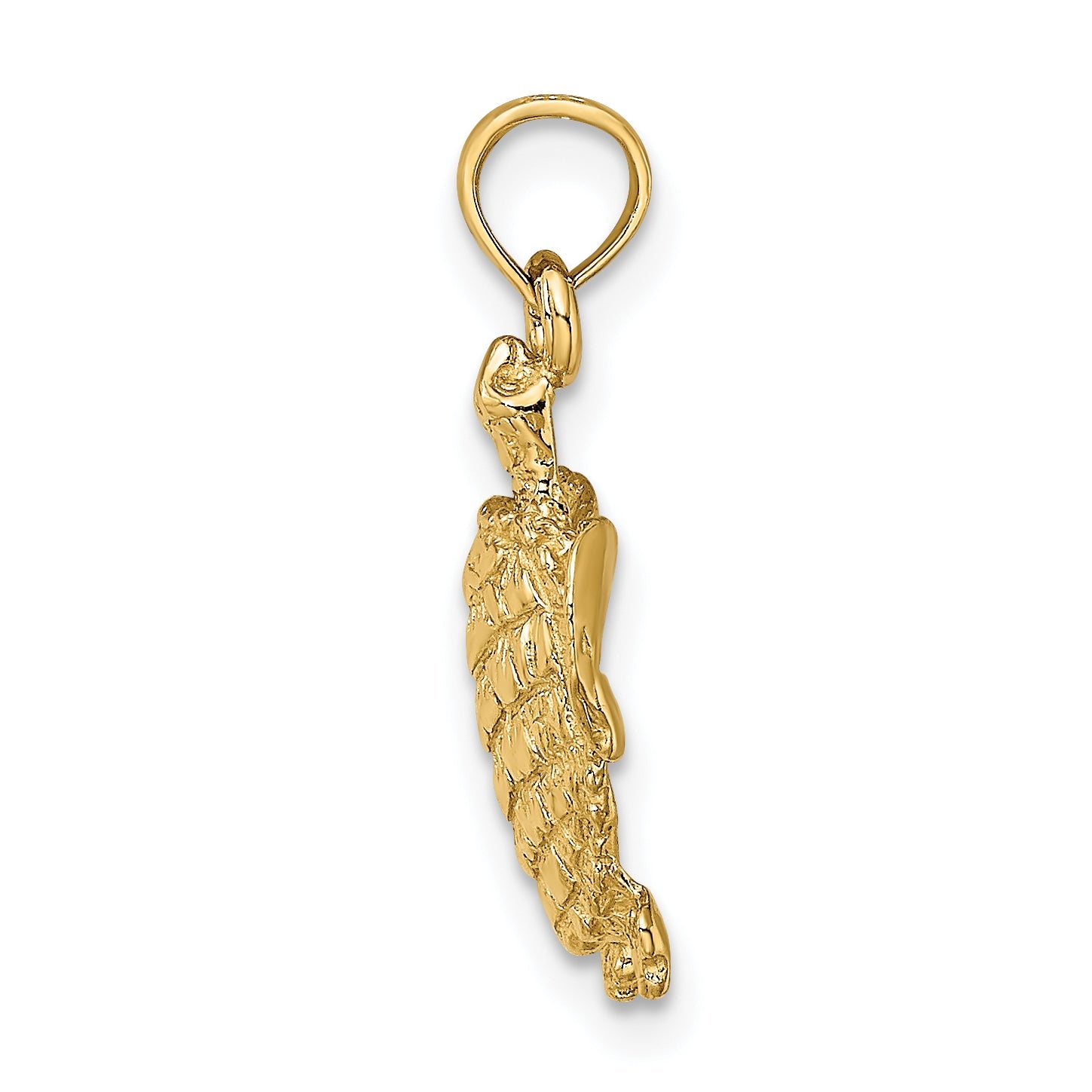 10K Yellow Gold 10K Textured Sea Turtle Charm