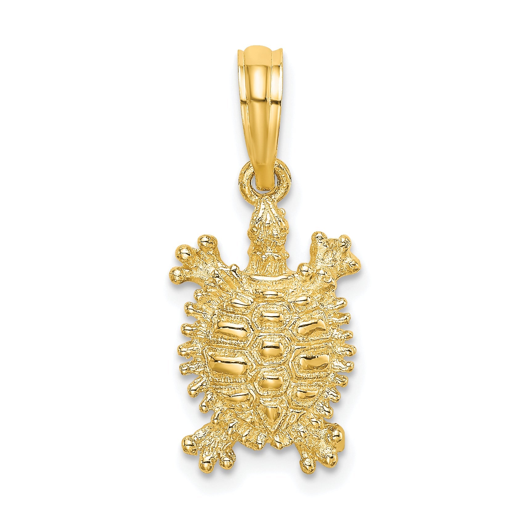 10K Yellow Gold 10K 2-D Land Turtle Charm