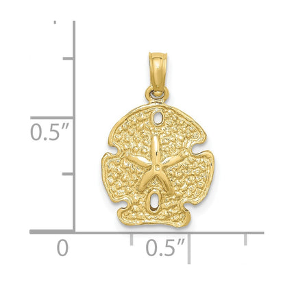 10K Yellow Gold 10K Polished Sand Dollar Charm