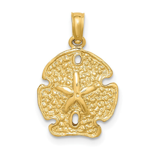 10K Yellow Gold 10K Polished Sand Dollar Charm