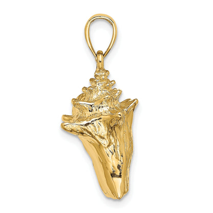 10K Yellow Gold 10K 3-D Conch Shell Charm