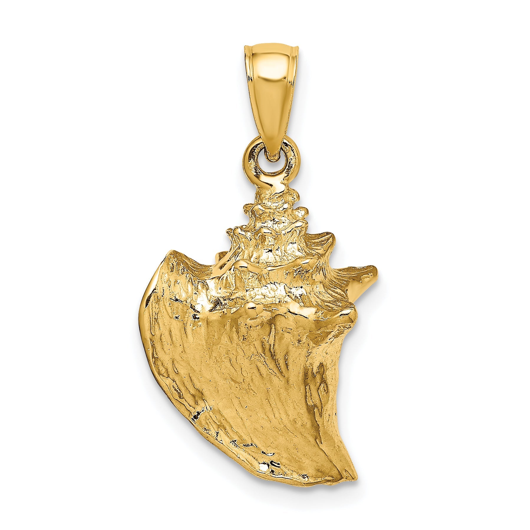 10K Yellow Gold 10K 3-D Conch Shell Charm