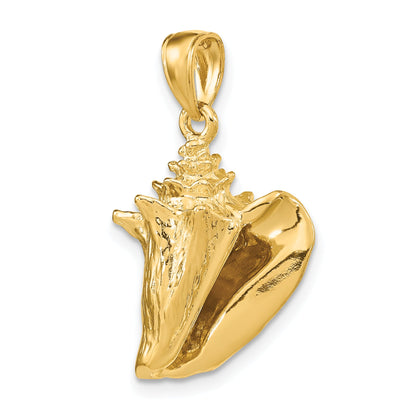 10K Yellow Gold 10K 3-D Conch Shell Charm
