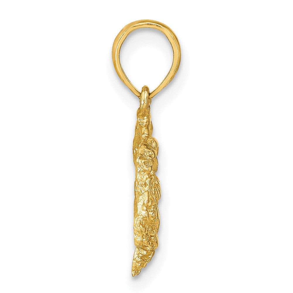 10K Yellow Gold 10K 2-D Textured Crab Charm
