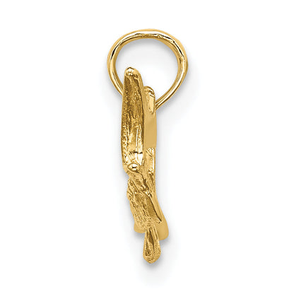 10K Yellow Gold 10K Textured 2-D Marlin Fish Charm