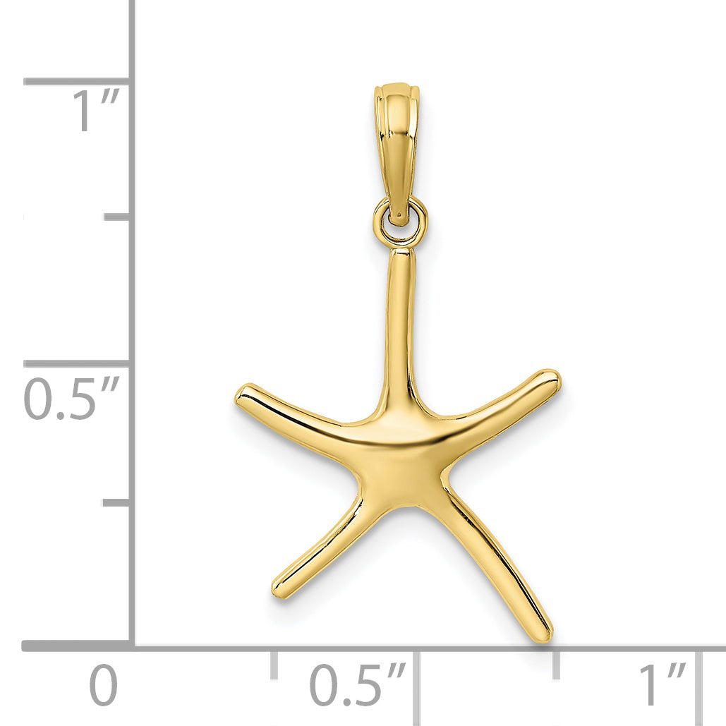 10K Yellow Gold Dancing Starfish Charm