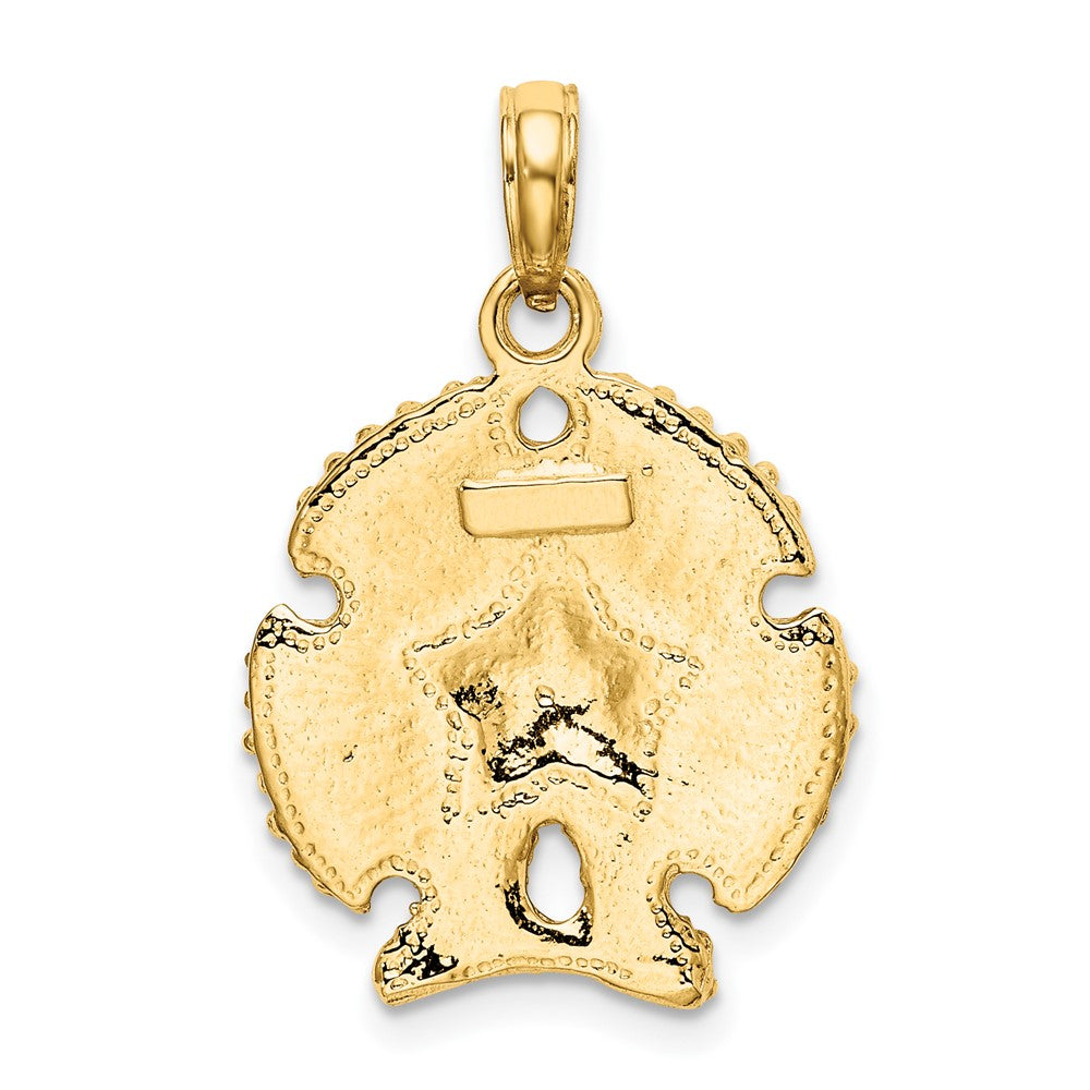 10K Yellow Gold 10K Textured Sand Dollar Charm