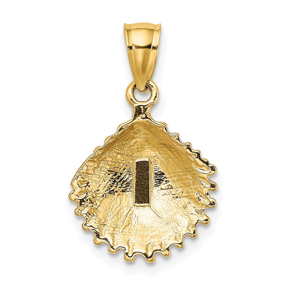 10K Yellow Gold 10K Textured Scallop Shell Charm