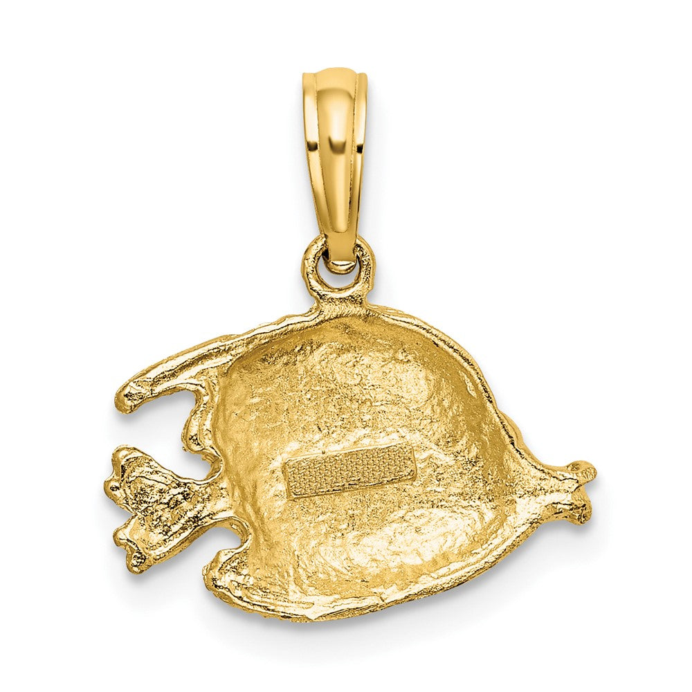 10K Yellow Gold 10K Polished Engraved Fish Charm
