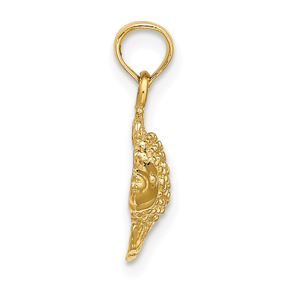 10K Yellow Gold 10K 2-D Textured Fish Charm