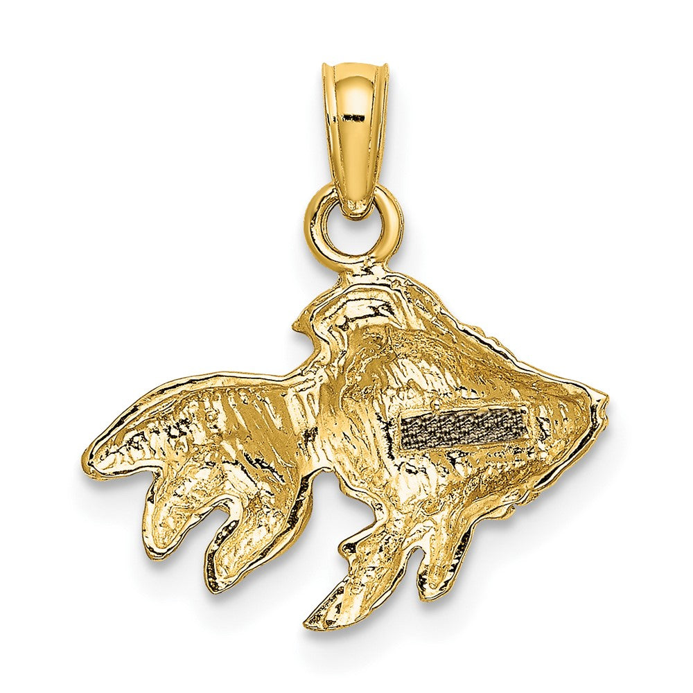 10K Yellow Gold 10K 2-D Textured Fish Charm