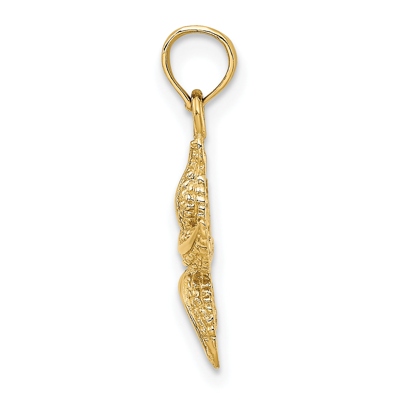 10K Yellow Gold 10K Textured Starfish Charm