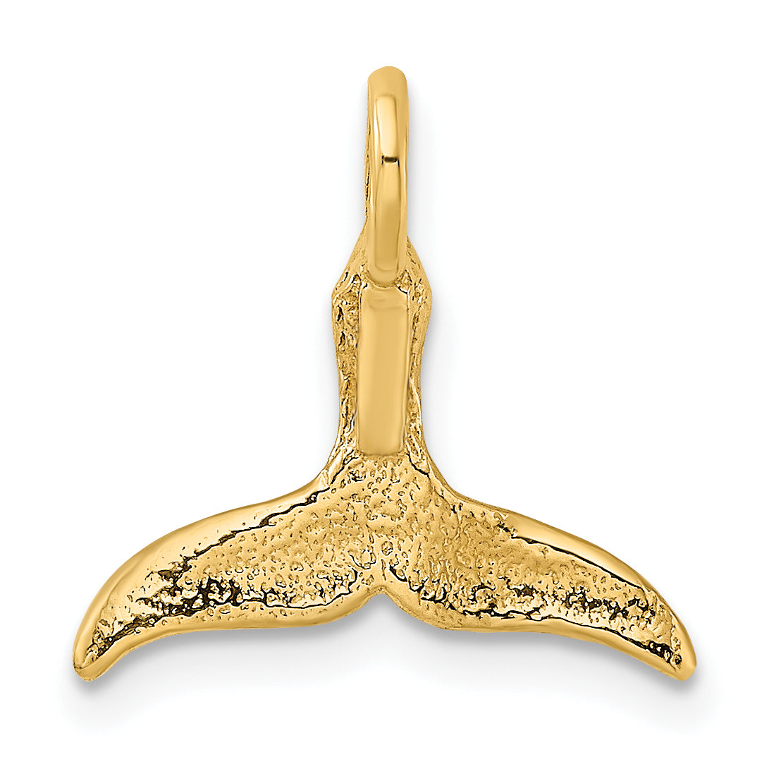 10K Yellow Gold 10K 3-D Polished Whale Tail Charm