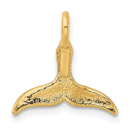 10K Yellow Gold 10K 3-D Polished Whale Tail Charm