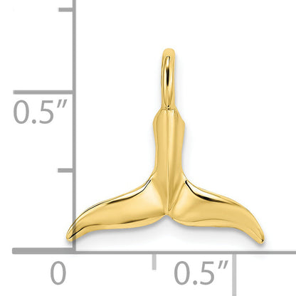 10K Yellow Gold 10K 3-D Polished Whale Tail Charm