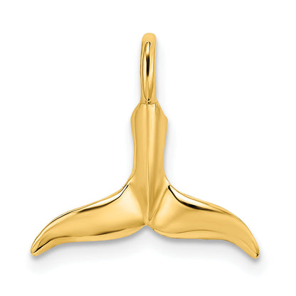 10K Yellow Gold 10K 3-D Polished Whale Tail Charm