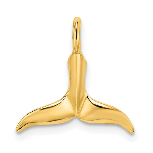 10K Yellow Gold 10K 3-D Polished Whale Tail Charm
