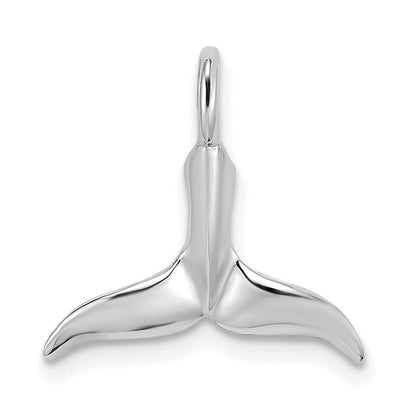 10K White Gold 10K 3-D Polished Whale Tail Charm