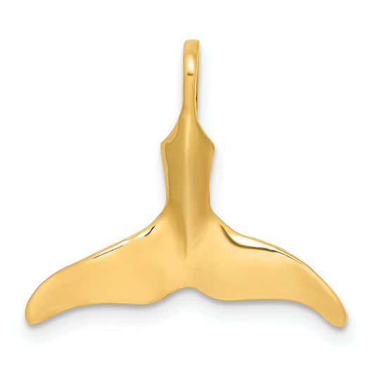 10K Yellow Gold 10K 3-D Polished Whale Tail Charm