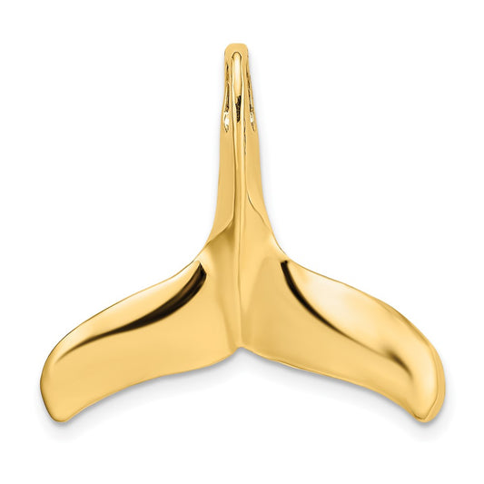 10K Yellow Gold 10K 3-D Polished/Textured Whale Tail Charm