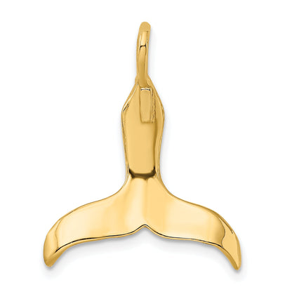 10K Yellow Gold 10K 3-D Polished Whale Tail Charm