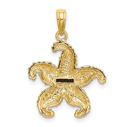 10K Yellow Gold 10K 2-D Puffed Starfish Charm