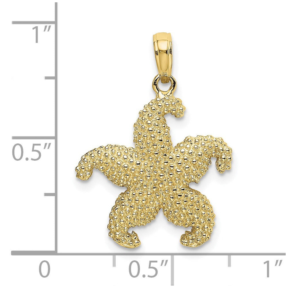 10K Yellow Gold 10K 2-D Puffed Starfish Charm