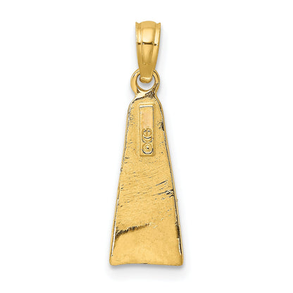 10K Yellow Gold 10K Scuba Flipper Charm
