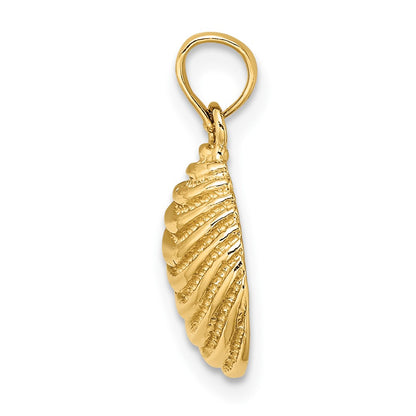 10K Yellow Gold 10K Clam Shell Charm