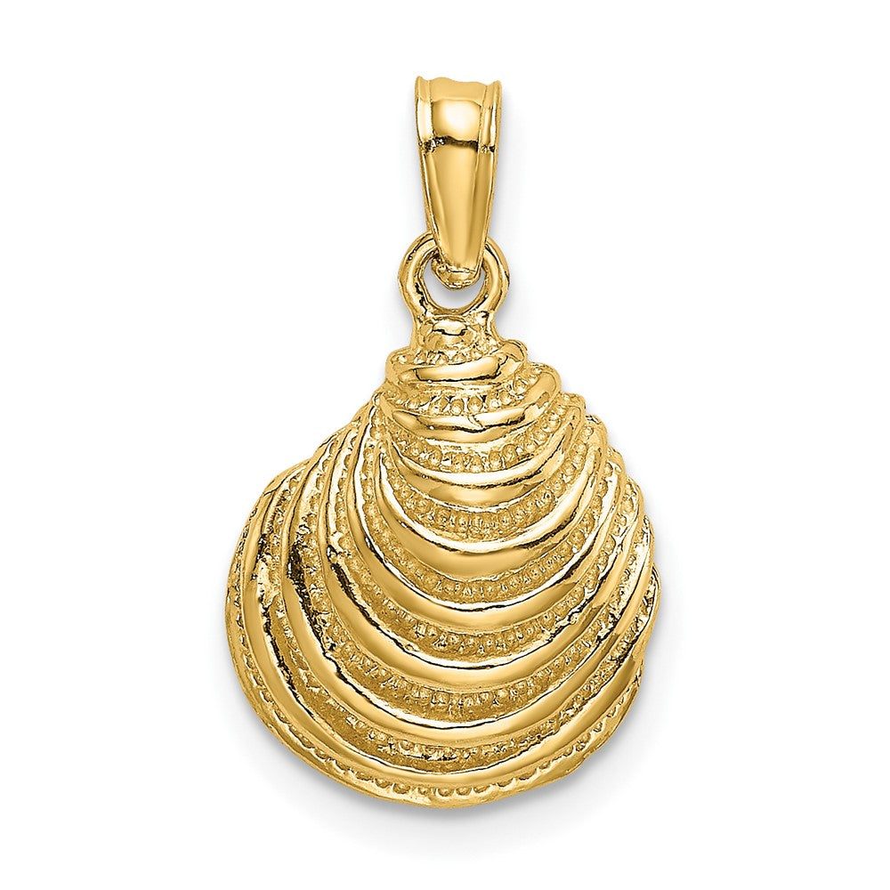 10K Yellow Gold 10K Clam Shell Charm