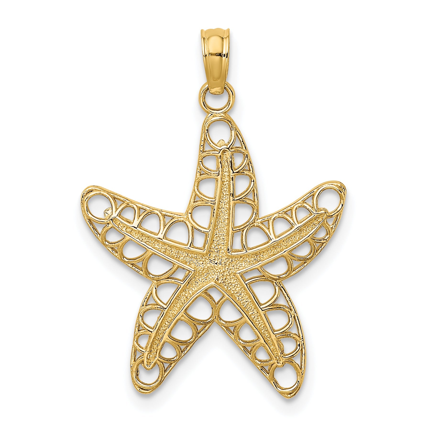 10K Yellow Gold 10K Cut-Out Starfish Charm
